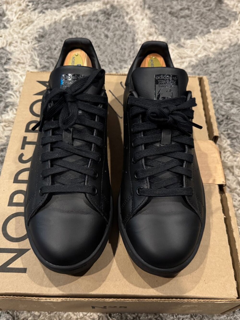 Adidas Stan Smith Sneakers, Men's 8, Core Black